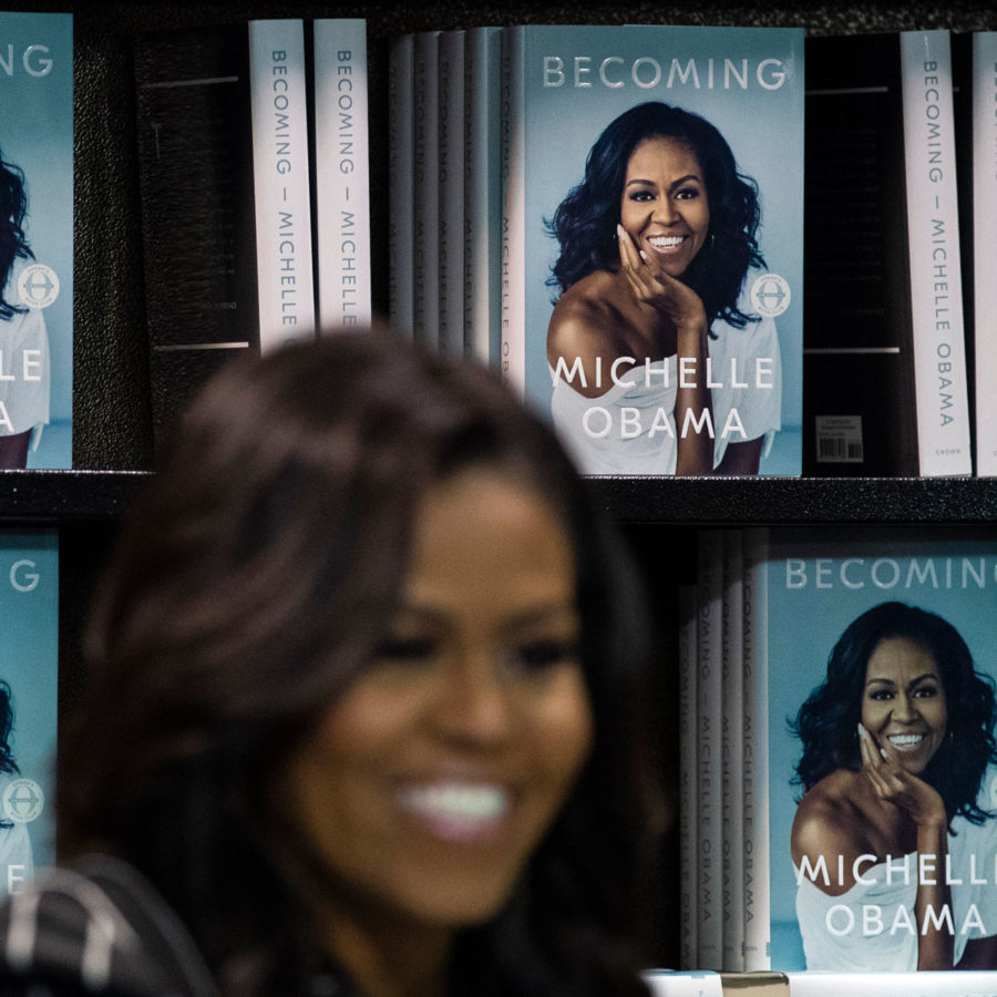 Michelle Obama signs copies of her new book 'Becoming'